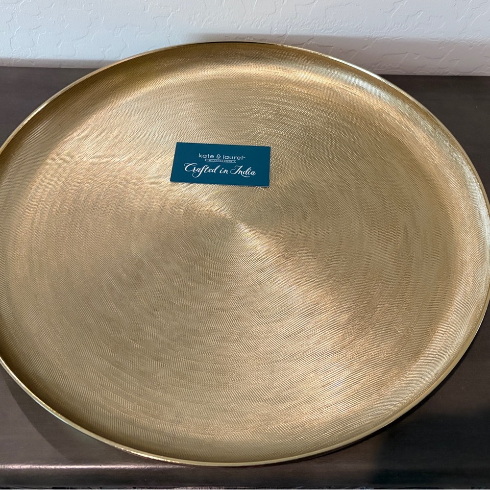 Gold Decorative Tray 16.5" round